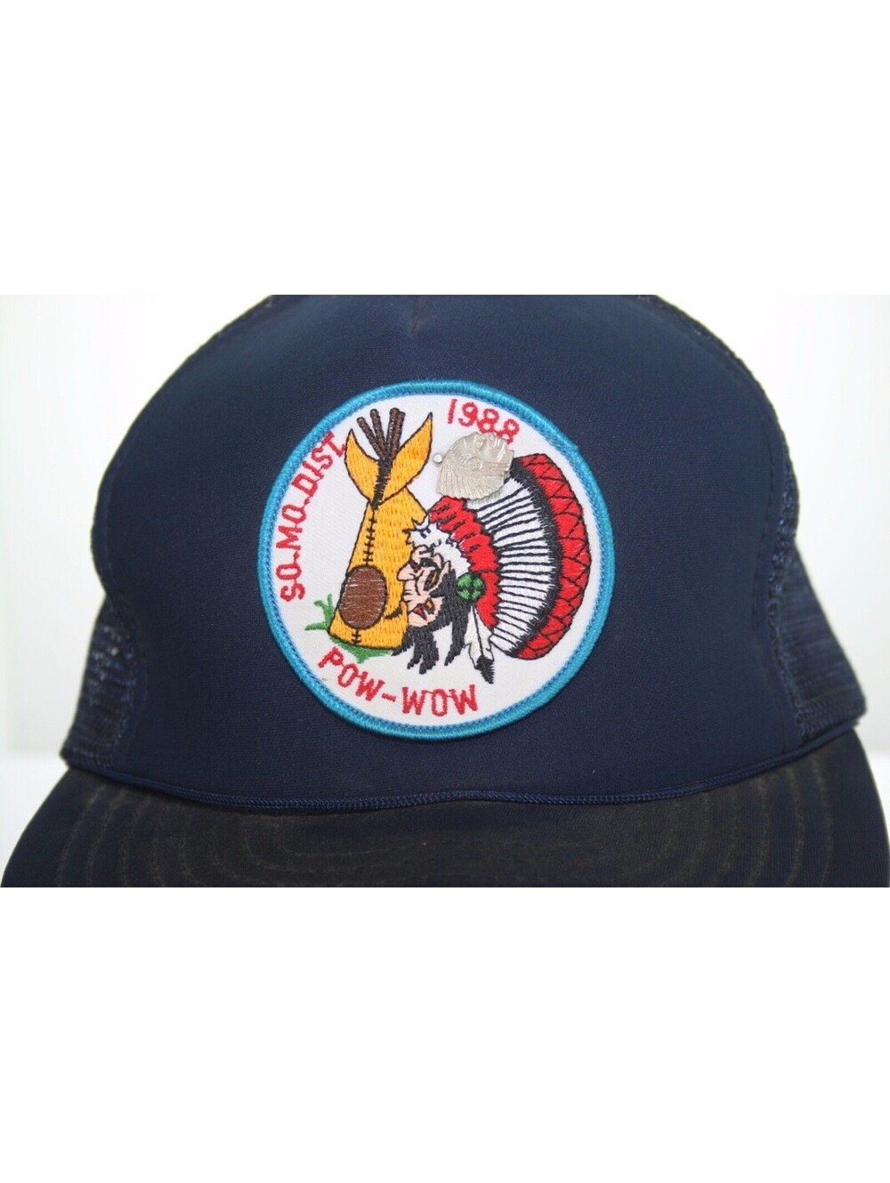 VINTAGE 1988 SoMo Dist PowWow Trucker Hat Southern Missouri District Patch Cap